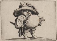 KG 10804
<br/>
Dwerg met bolle buik ("Gebochelden")
<br/>
<em>Callot, Jacques (1592 - 1635)</em>